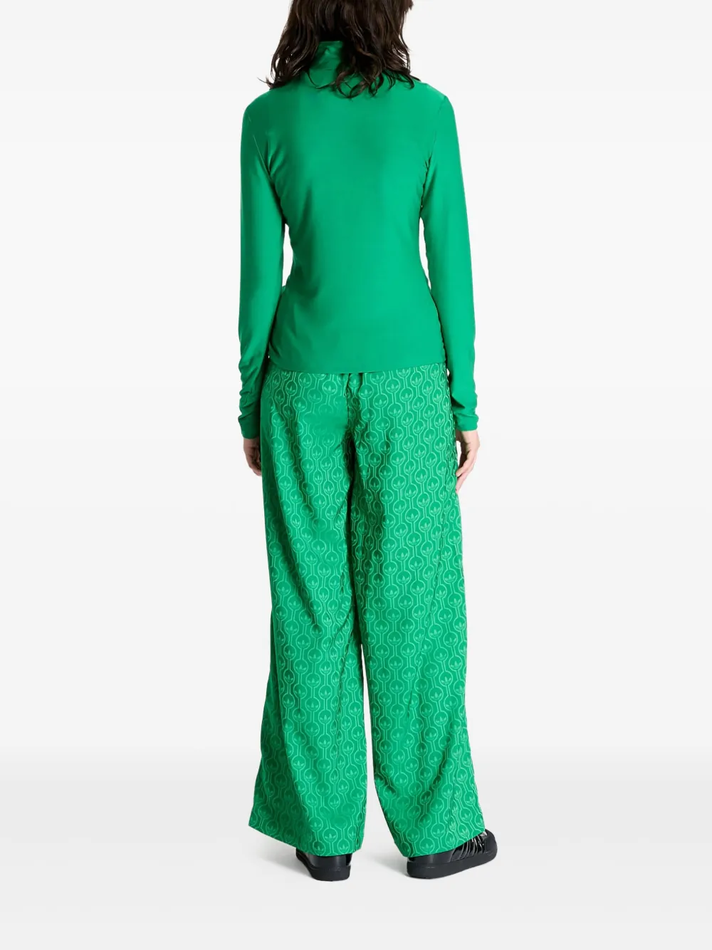 adidas T-shirt met drie strepen en logo Groen