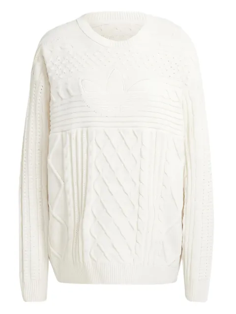 adidas cable-knit sweater