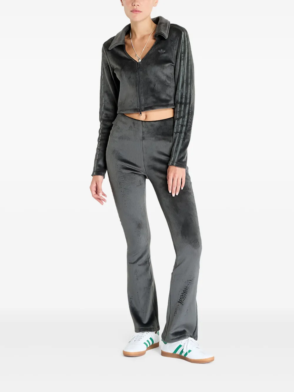 adidas Geribbelde legging Grijs