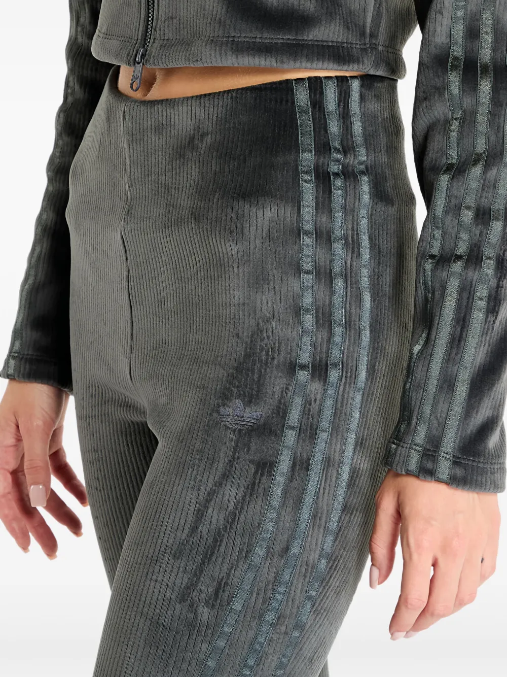adidas Geribbelde legging Grijs
