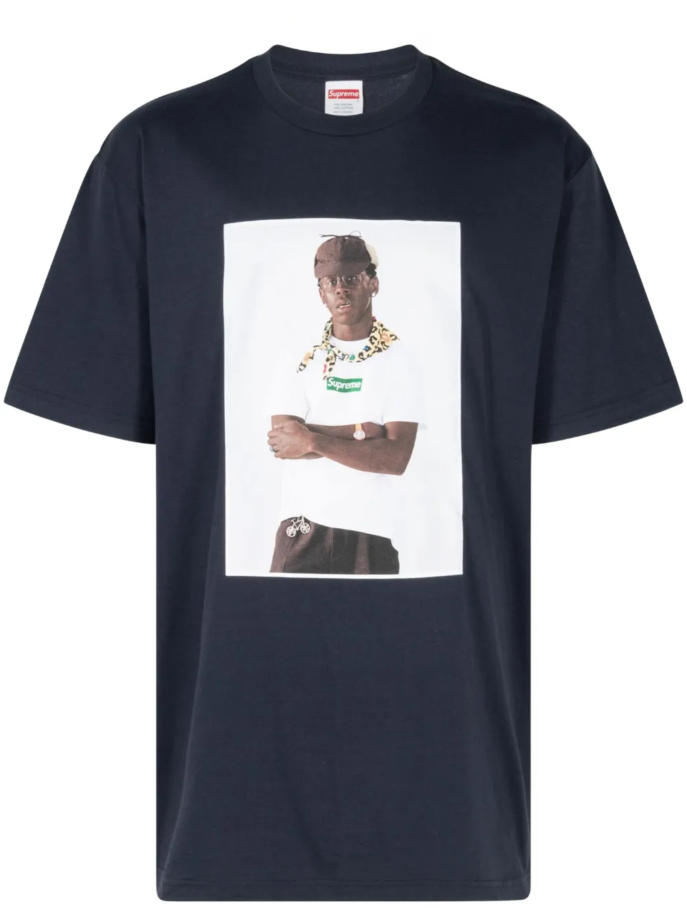 Shop Supreme X Tyler The Creator Photograph-print T-shirt In Blue