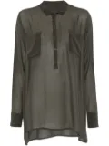 Private 0204 semi-sheer blouse - Green