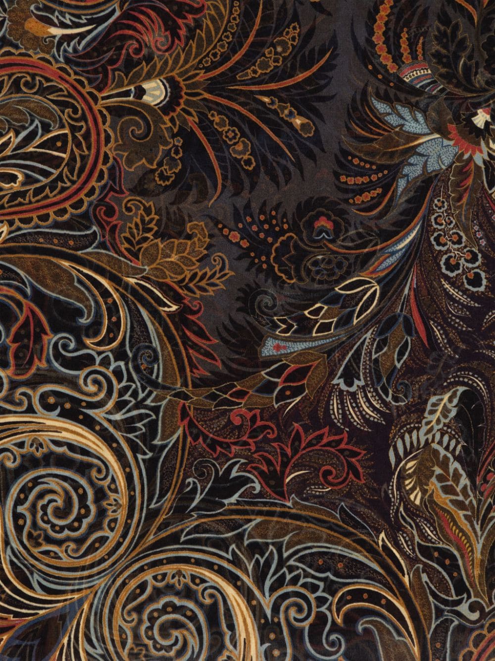 ETRO Sjaal met paisley-print - Zwart