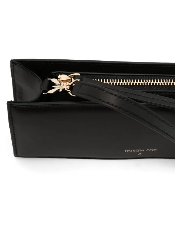Patrizia Pepe logo-stamp Shoulder Bag Black FARFETCH AO