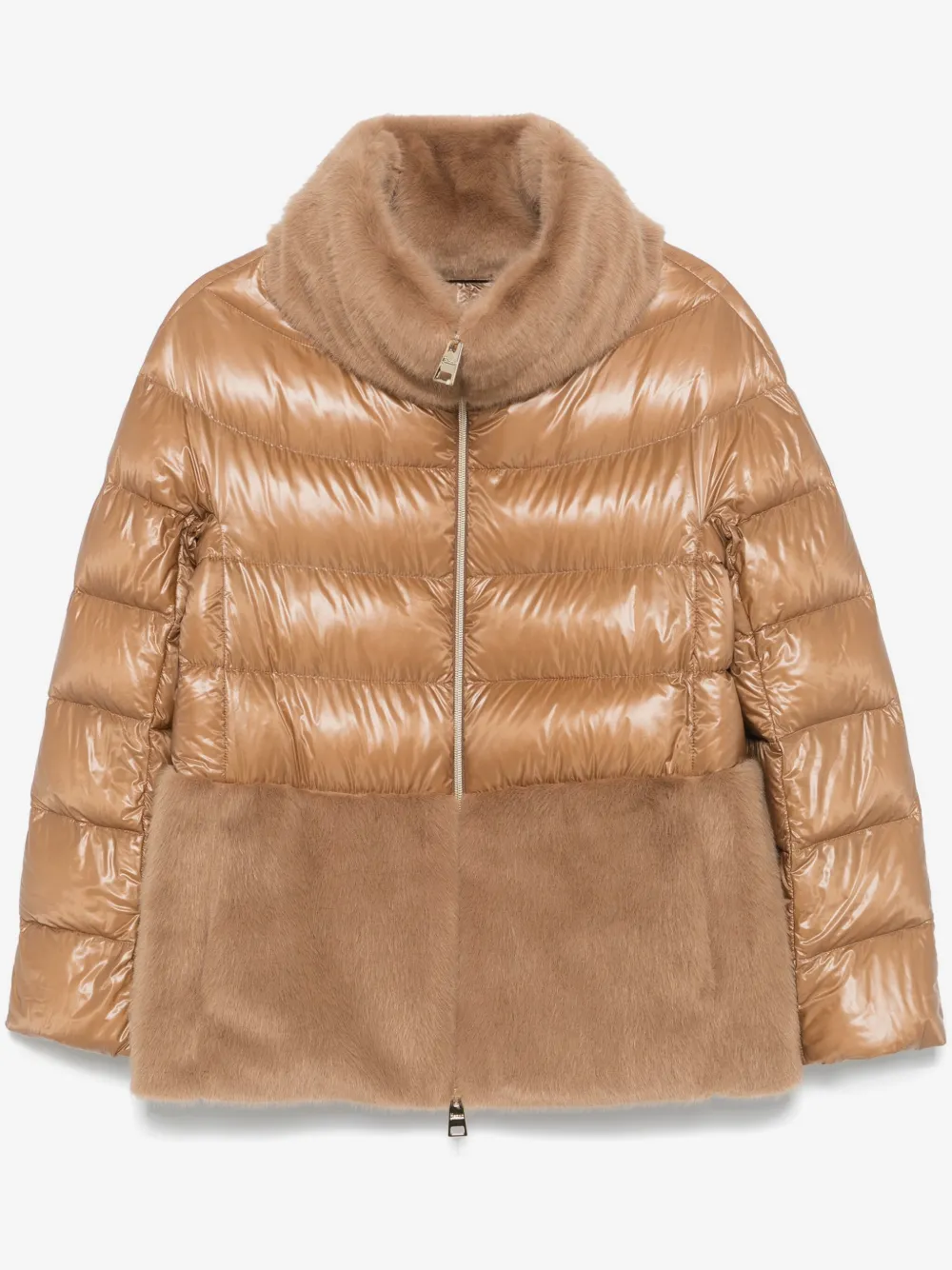 Herno faux-fur panel jacket | Brown | Image 1