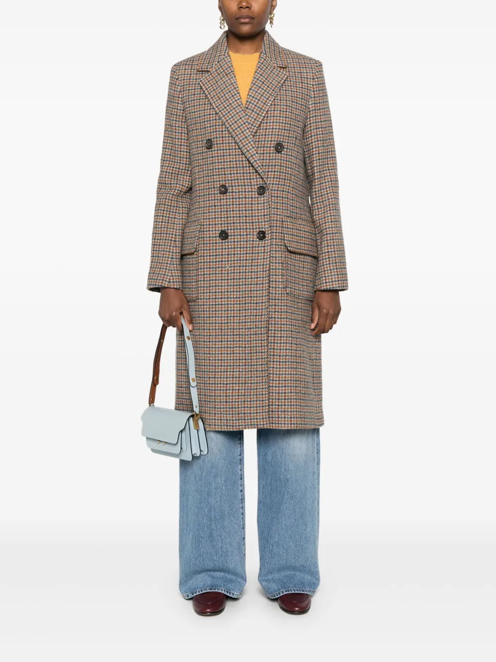 PS Paul Smith houndstooth coat - Geel