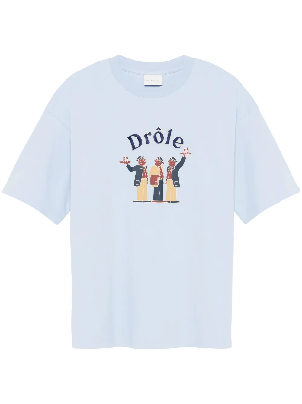 Drôle De Monsieur Le T-shirt Crillon Blauw