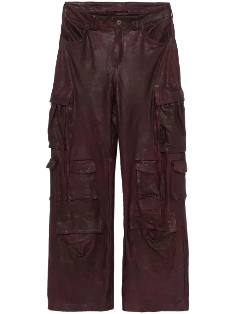 Salvatore Santoro leather cargo pants