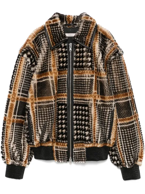 REMAIN houndstooth shearling jacket