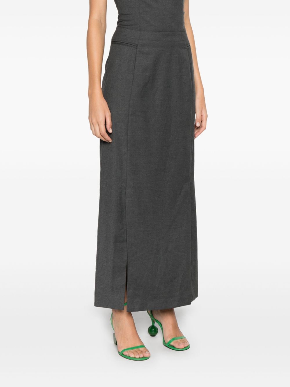 Shop Remain Pencil Midi Skirt In Grau