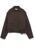 REMAIN pinstriped bomber jacket - Brown