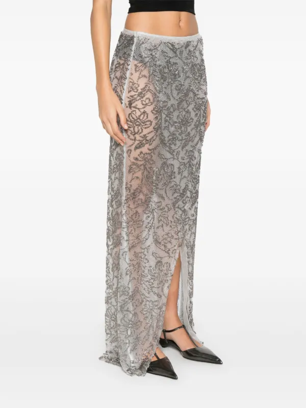 【OPEN YY】24FW PLEATED WRAP MAXI SKIRT, GRAY OPEN YY Pleated Wrap Maxi Skirt Gray – LAW DIVINE