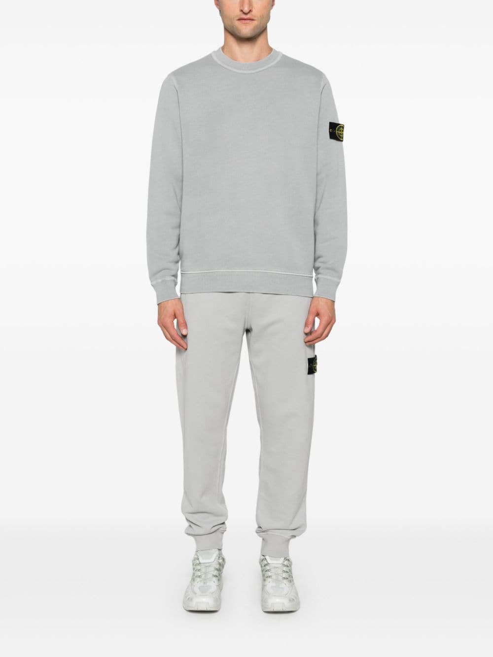 Stone Island Sweater met Compass-logopatch - Grijs