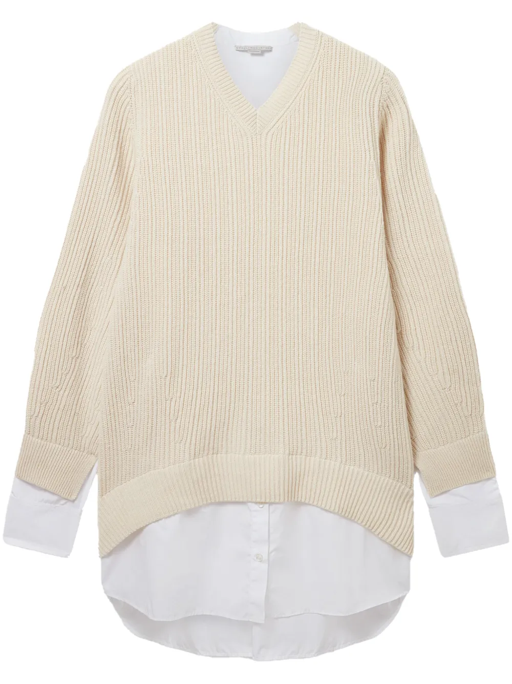 Stella Mccartney Layered Cashmere Jumper In Neutrals