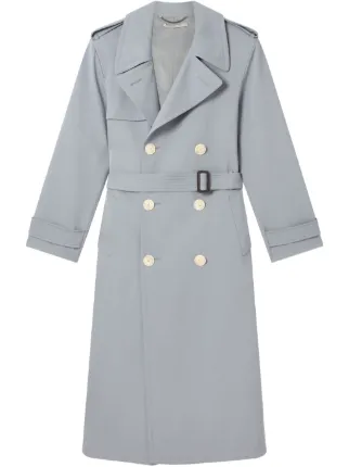 Stella McCartney Belted Trench Coat | Grey | FARFETCH AO