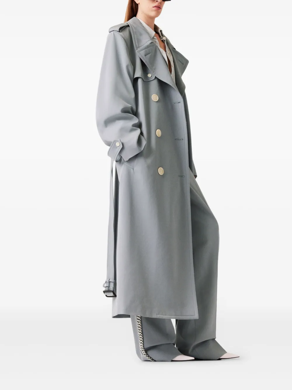 Stella McCartney Trenchcoat met ceintuur Grijs