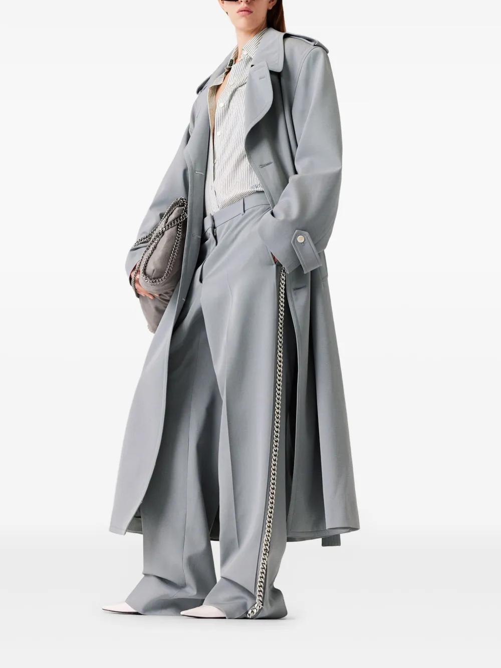 Stella McCartney Trenchcoat met ceintuur Grijs