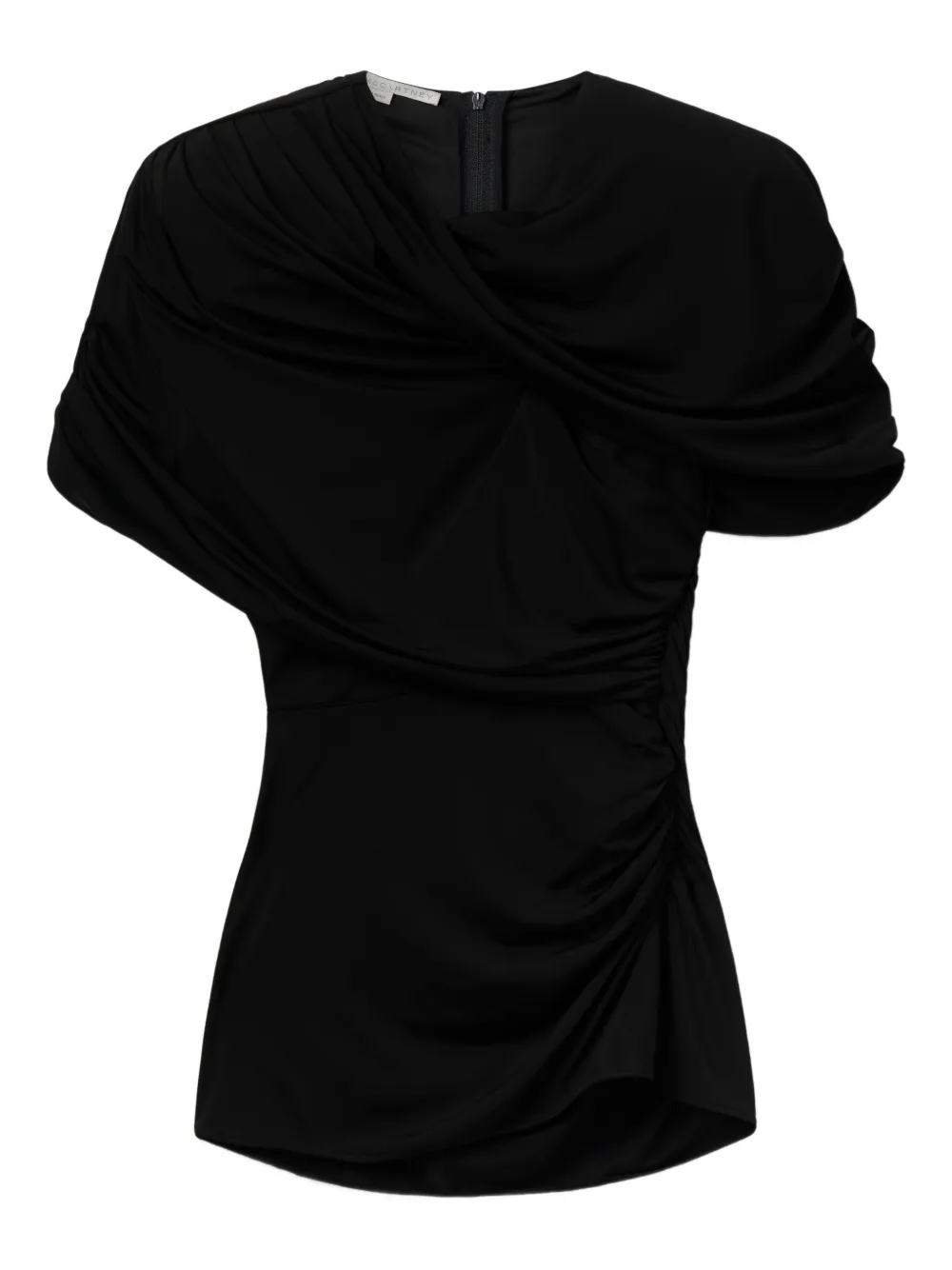 Stella McCartney Top drappeggiato - Nero