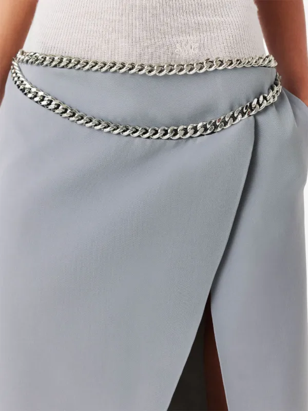 Stella McCartney Falabella-chain Skirt | Blue | FARFETCH BH
