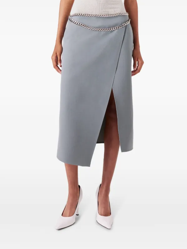 Stella McCartney Falabella-chain Skirt | Blue | FARFETCH JO