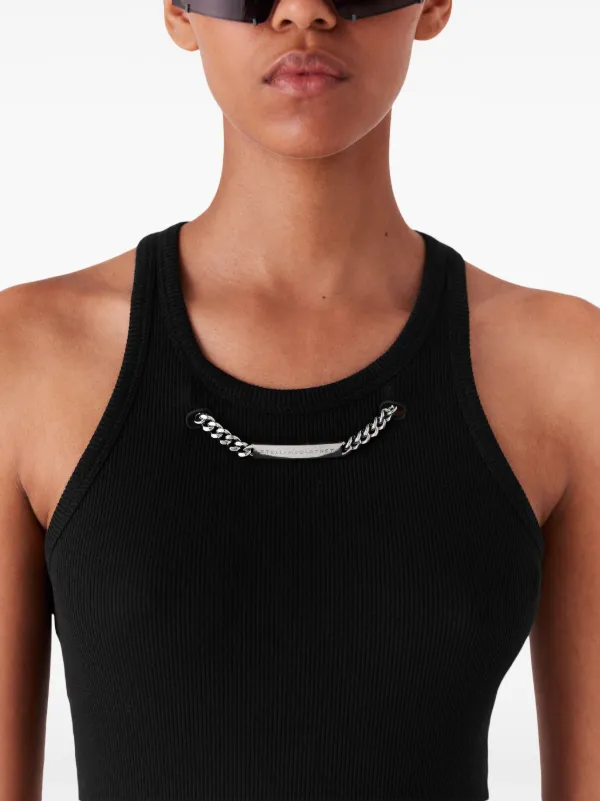 STELLA McCARTNEY Chain Tank Dress ワンピース ブラック Stella McCartney Chain Tank Dress | Black | FARFETCH BN