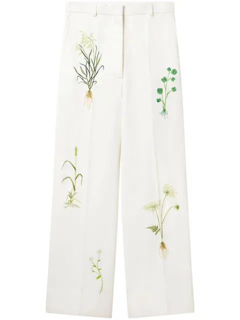 Stella McCartney pantalones con diseño bordado