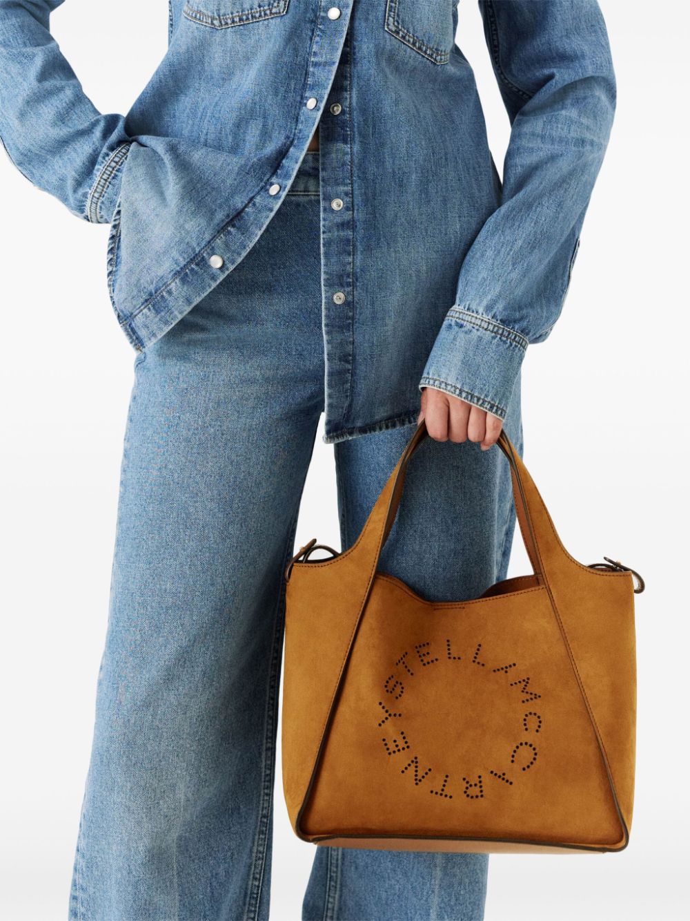 Stella McCartney Shopper met handgreep - Bruin