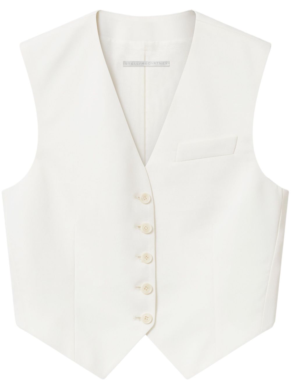 Stella McCartney Cropped gilet Wit