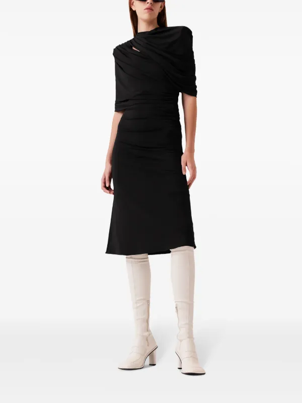 Stella McCartney ドレープ ドレス | ブラック | FARFETCH JP Stella McCartney ドレープ ドレス | ブラック | FARFETCH JP