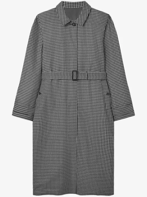 Stella McCartney abrigo reversible con motivo de cuadros