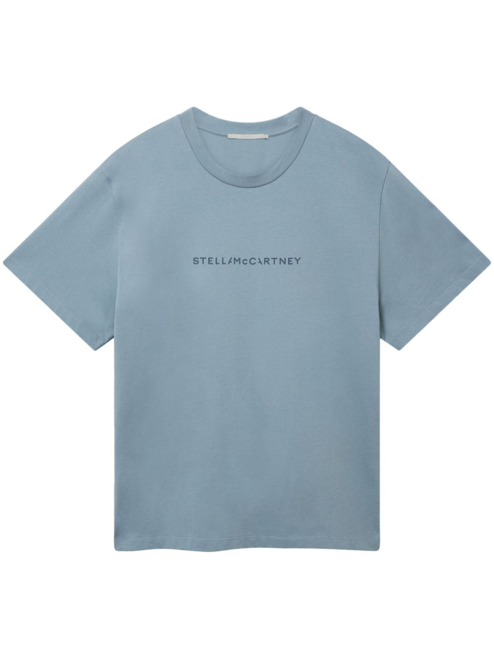 Stella McCartney Katoenen T-shirt met logoprint Blauw