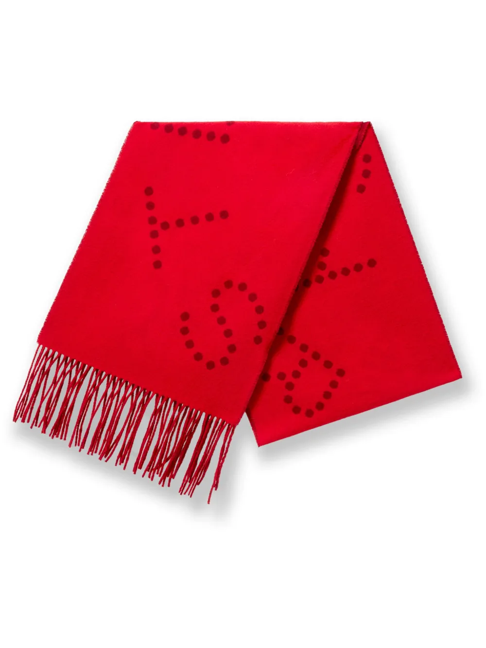 Stella McCartney Sciarpa con ricamo - Rosso