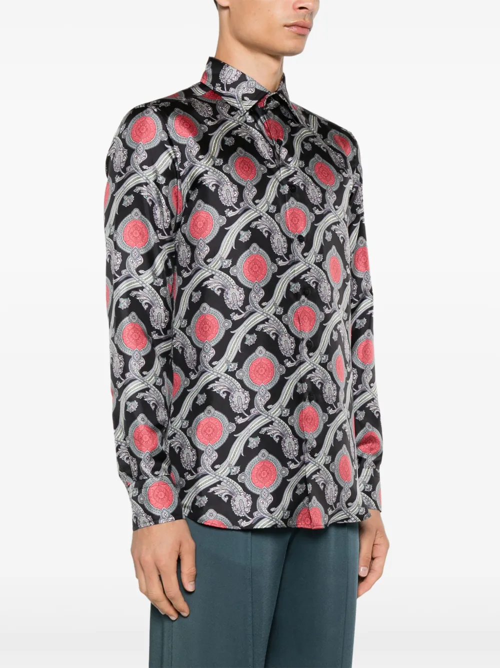 ETRO Overhemd met paisley-print Zwart