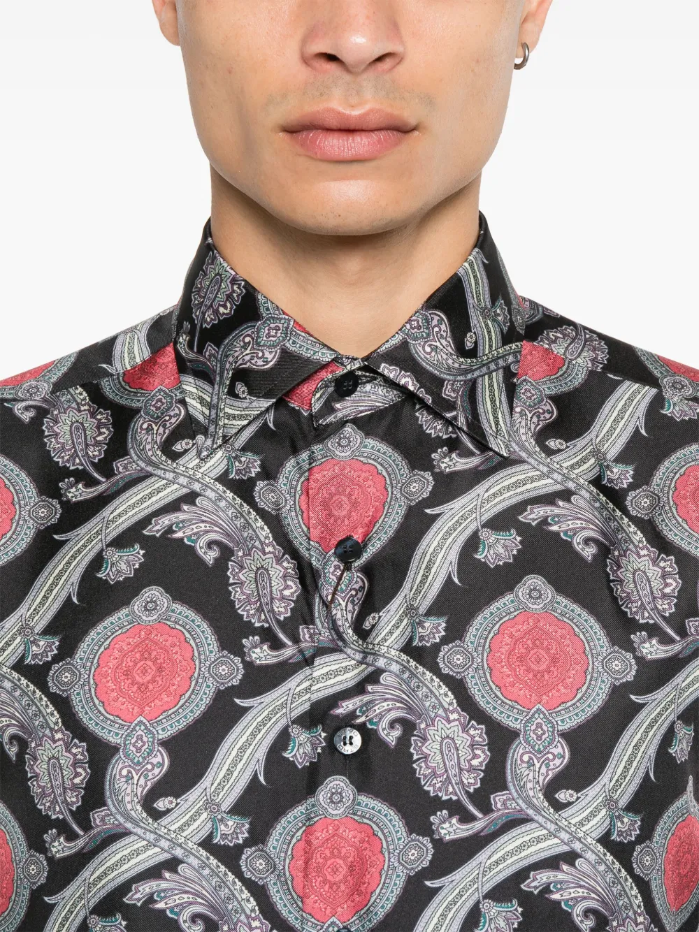ETRO Overhemd met paisley-print Zwart