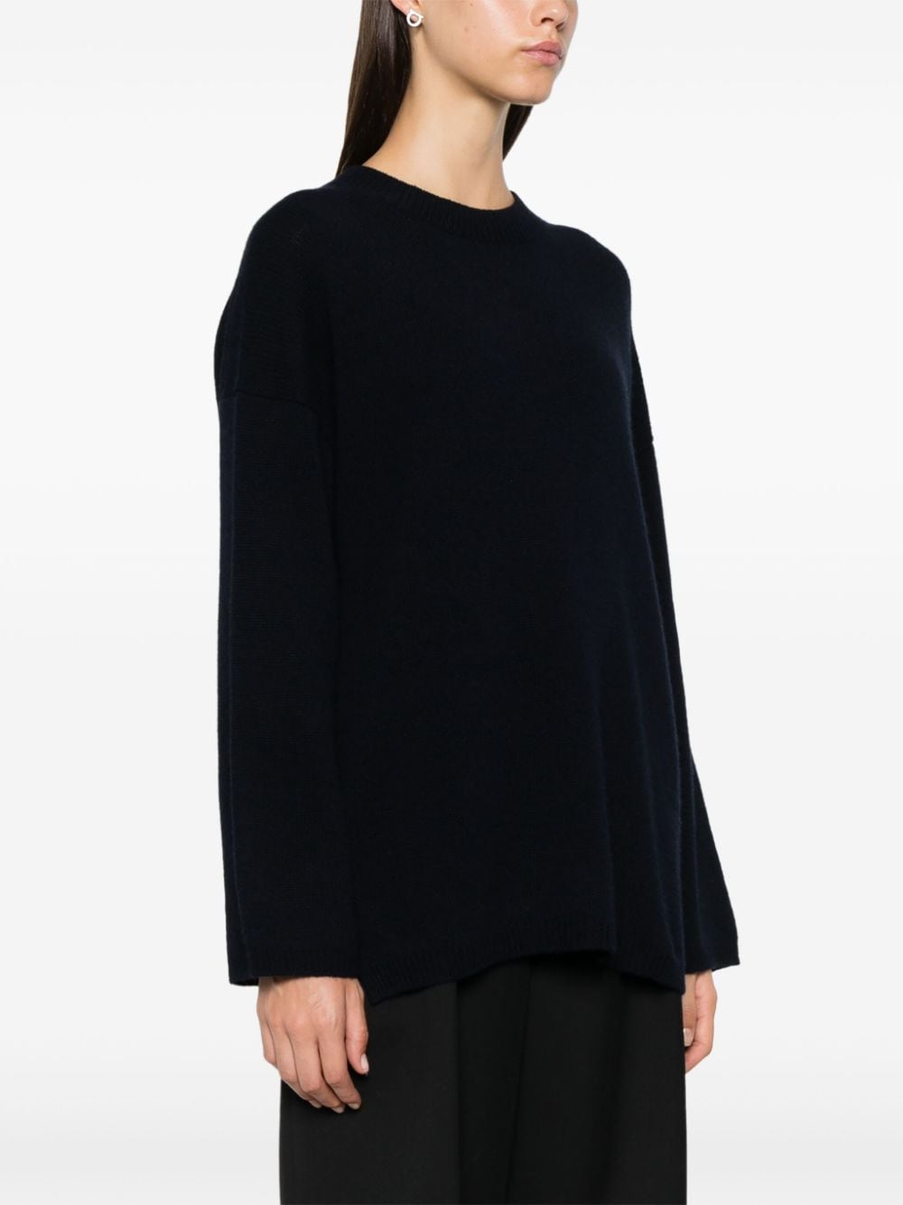 Shop Allude Cashmere Crew-neck Sweater In Blue