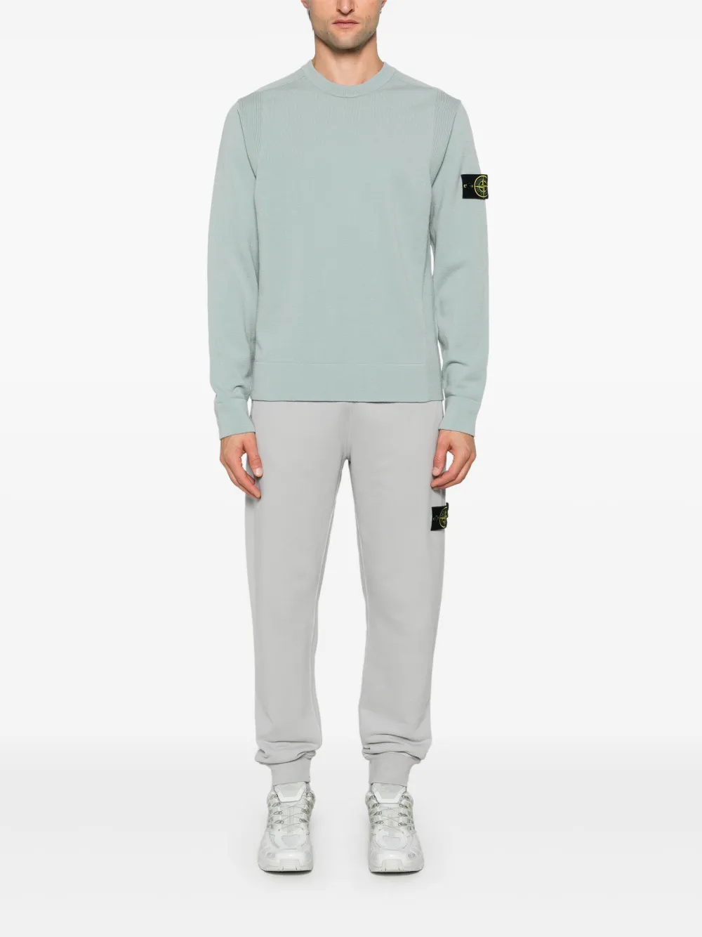 Stone Island Trui met Compass-logopatch - Grijs