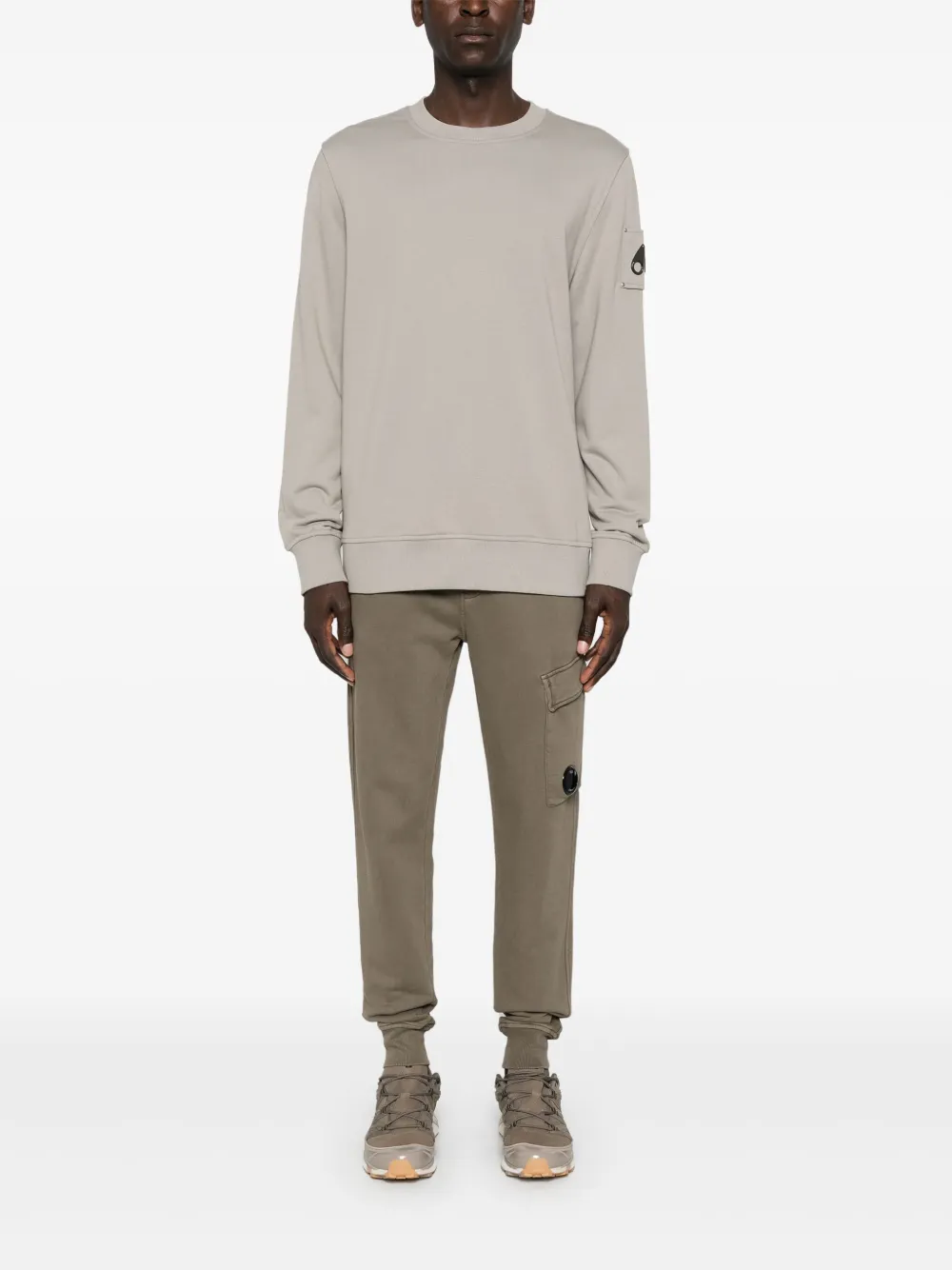 mooseknuckles Moose Knuckles Sweater met logoplakkaat - Grijs