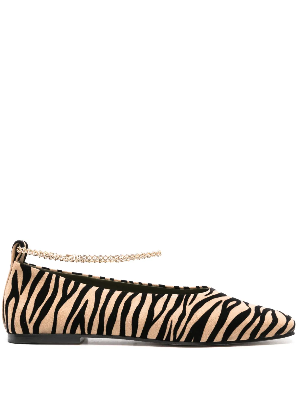 MARIA LUCA zebra-print ballet flats - Neutrals