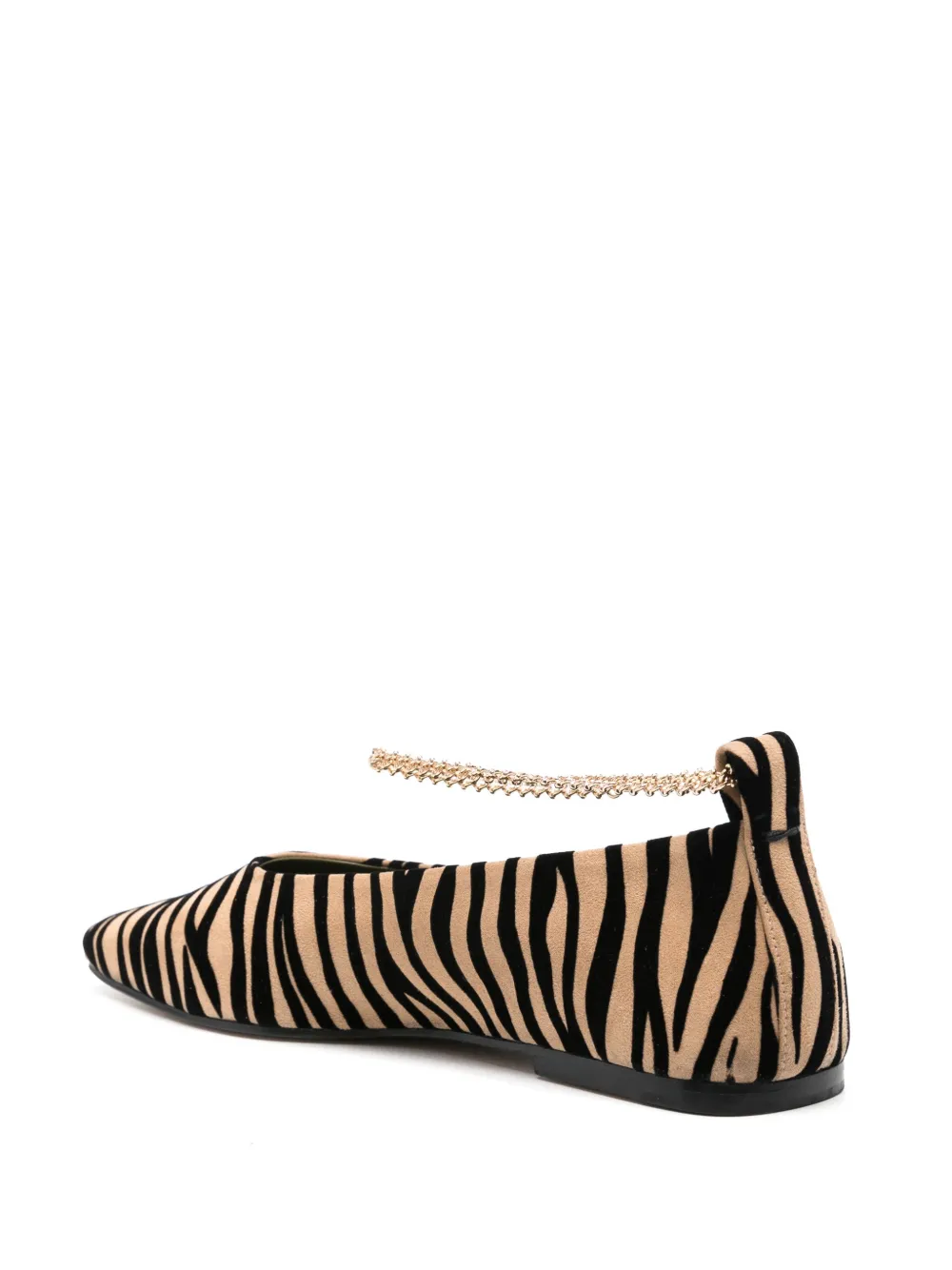 MARIA LUCA Ballerina's met zebraprint Beige