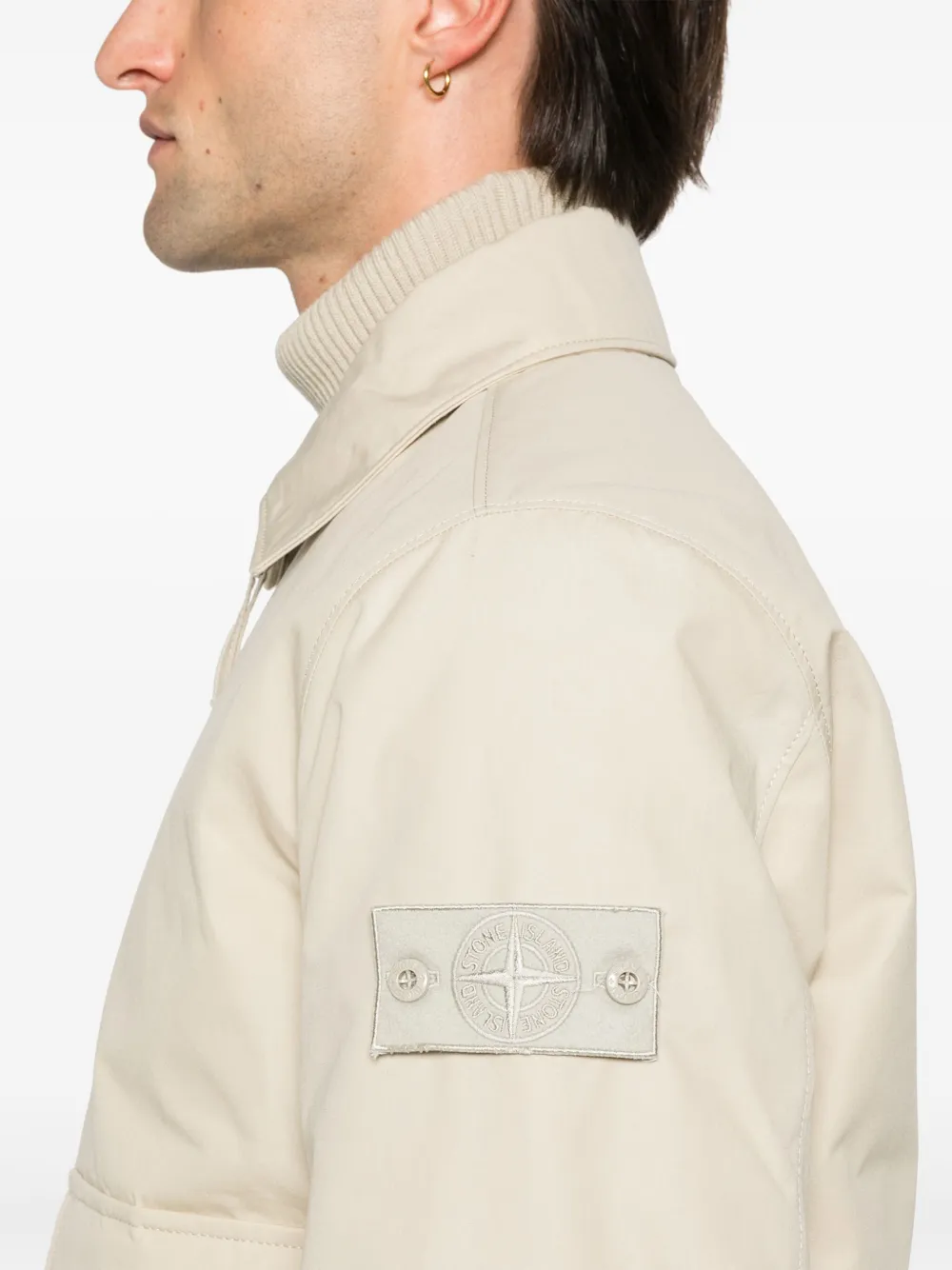 Stone Island Jack met Compass-logopatch Beige