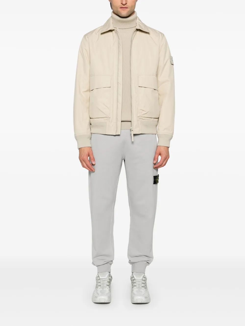 Stone Island Jack met Compass-logopatch - Beige