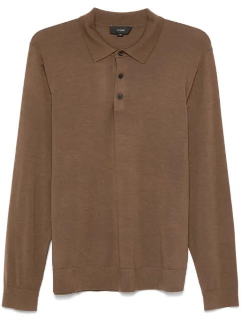 Vince fine-knit polo shirt