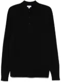 Sunspel extra‑fine merino polo shirt - Black