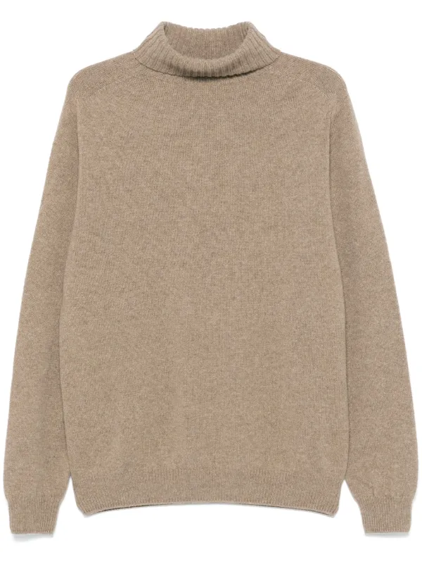 Sunspel lambs wool Turtleneck Sweater Brown FARFETCH AZ