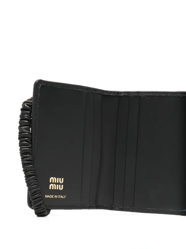 MIU MIU ブラック 二つ折り財布 Miu Miu 二つ折り財布 | ブラック | FARFETCH JP