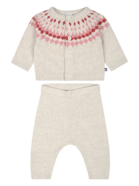 Petit Bateau tricot knit trousers (set of two)