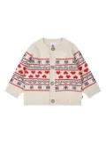 Petit Bateau jacquard cardigan - Neutrals