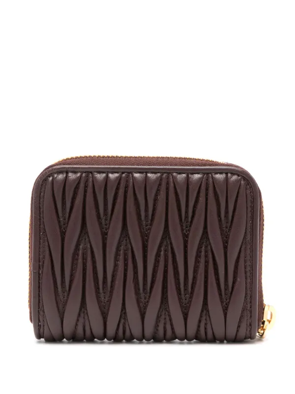 Miu Miu Matelassé Wallet | Purple | FARFETCH