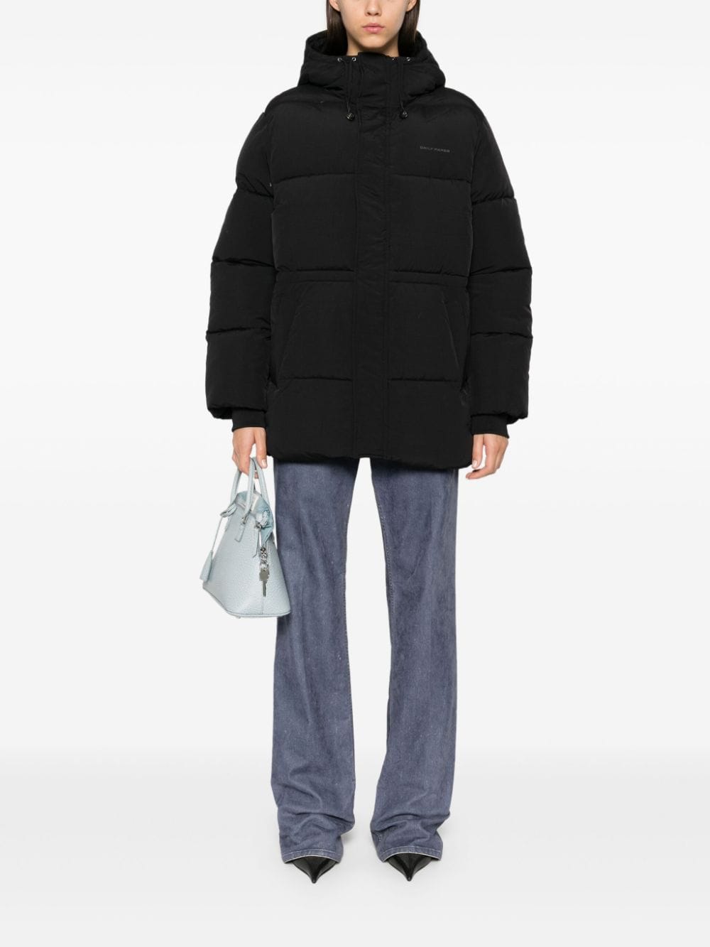 Shop Daily Paper Akira Puffer Jacket In Schwarz