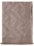 FENDI wool-cashmere scarf - Grey